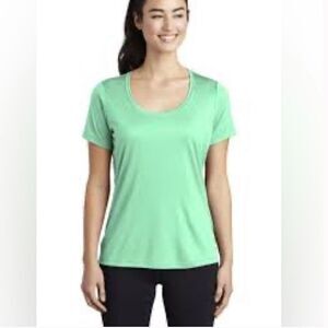 Spalding Sports Shirt Women Medium Green activewear athletic top workout